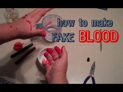 how to make washable fake blood for clothes|how to make artificial blood.